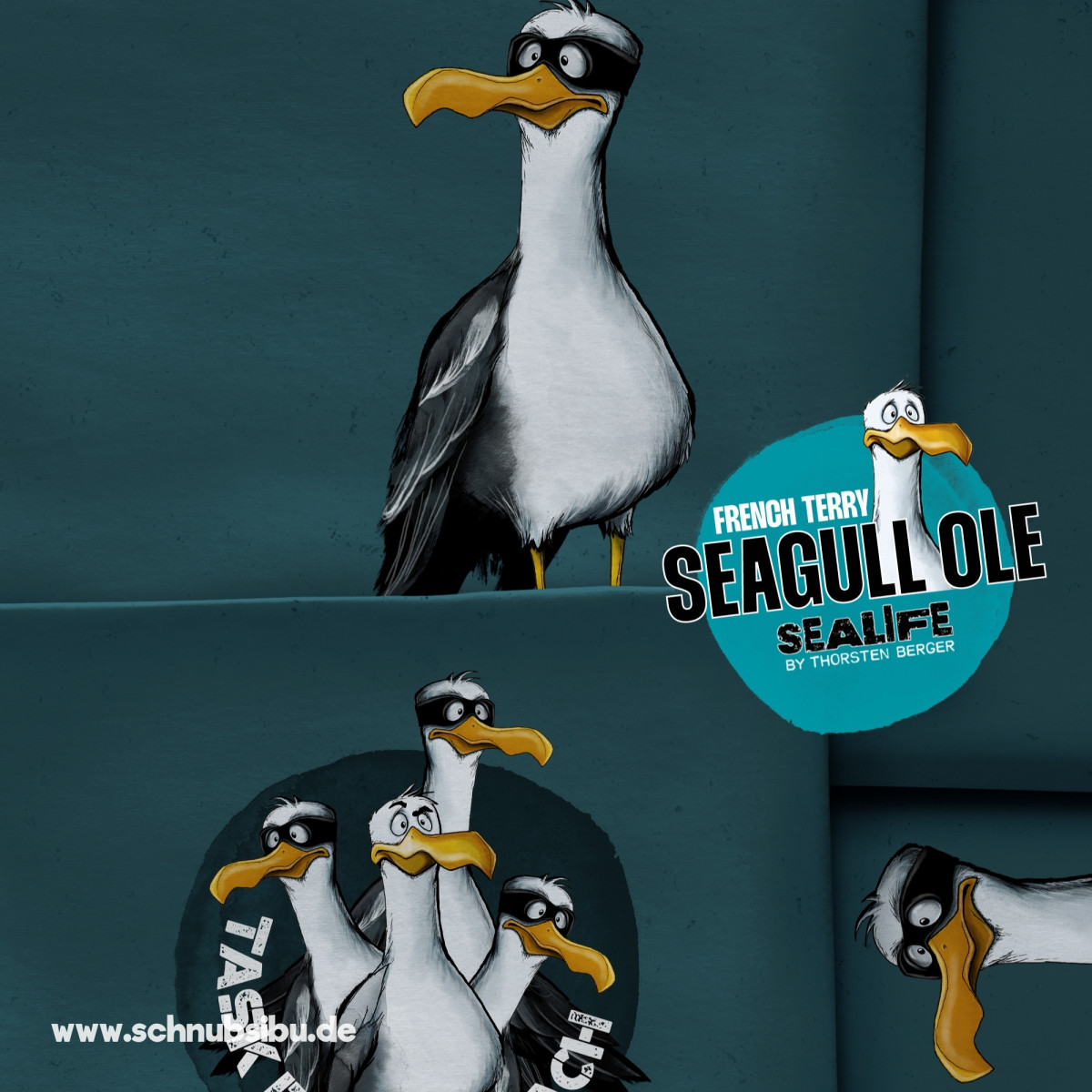 French Terry Seagull Ole Panel by Thorsten Berger